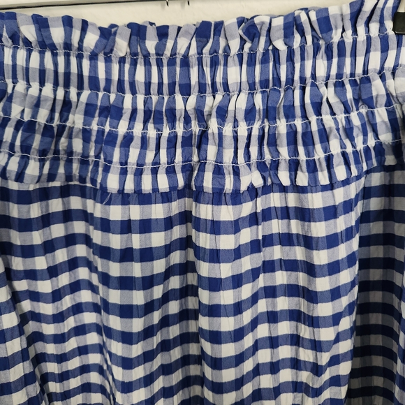 Universal Thread Womens Blue & White Smocked Gingham Maxi Skirt Size XL - Picture 3 of 8